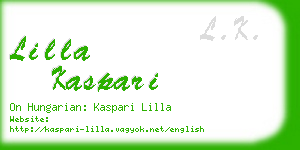 lilla kaspari business card